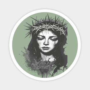 Grayscale Artistic Composition Featuring a Crown Magnet
